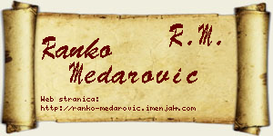 Ranko Medarović vizit kartica